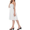 LA LEELA Women's House Daily Routine Evening Wear Holiday Backless Casual Smocked Mini Dress Tube Top Strapless Dresses for Women - 2 of 3