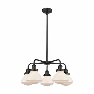 Olean - 5 Light Stem Hung Chandelier In Art Deco Style-13.5 Inches Tall and 24.5 Inches Wide - 1 of 1
