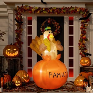 Hrinhom Inflatable Thanksgiving Turkey, Blow Up LED Display - 1 of 4