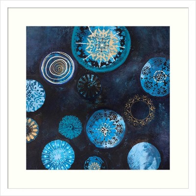 20" x 20" Indigo by Design Fabrikken Framed Wall Art Print - Amanti Art