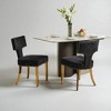 Set of 2 Chenille Dining Chairs with Curved Backrest, Copper Nailhead Trim, Foam Cushion & Brushed Stainless Steel Legs for Kitchen, Dining Room - 3 of 4