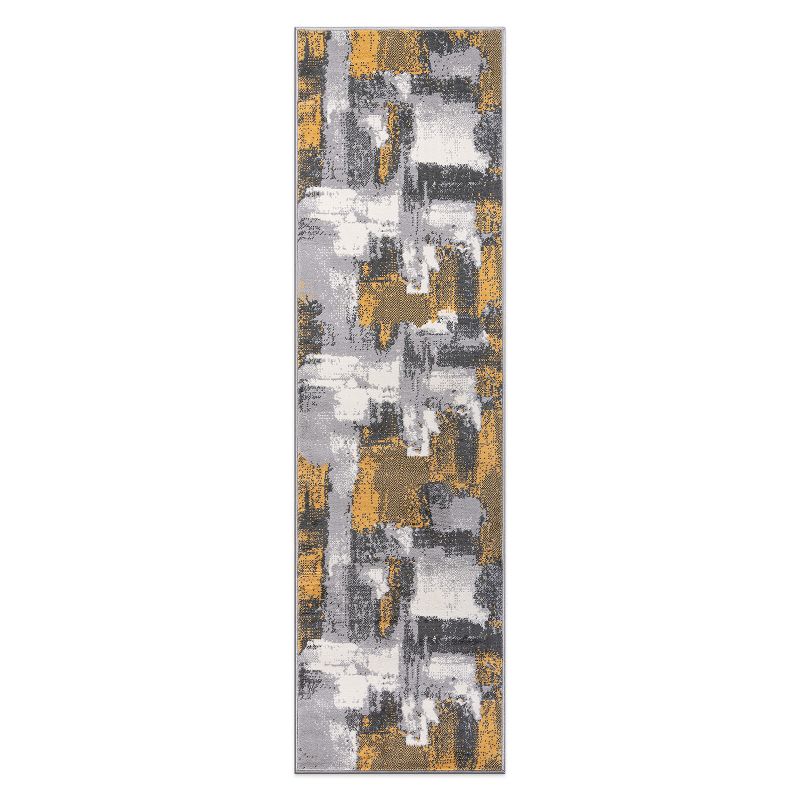 World Rug Gallery Contemporary Abstract Stain Resistant Soft Area Rug, 1 of 13