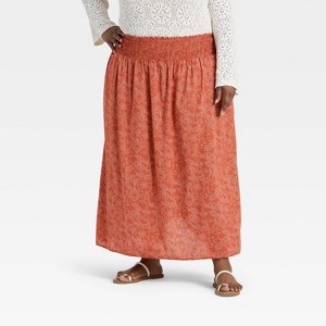 Women's Printed Maxi Skirt - Universal Thread™ - 1 of 3