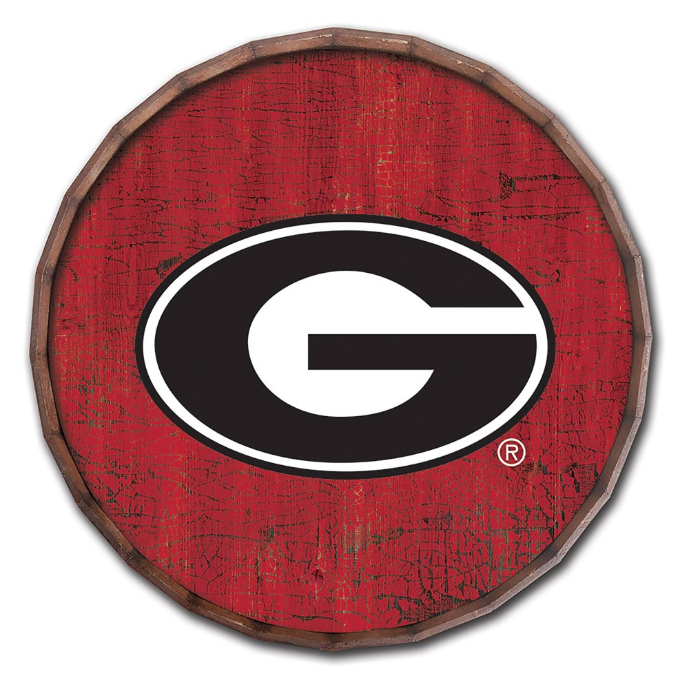 Photos - Wallpaper NCAA Georgia Bulldogs Cracked Color 24" Barrel Top