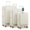 Karl Home Luggage Sets 3 Piece ABS PC Front Open Hardshell Lightweight Luggages Expandable Carry On Suitcase Set with TSA Lock 20/24/28 Inch White - 2 of 4