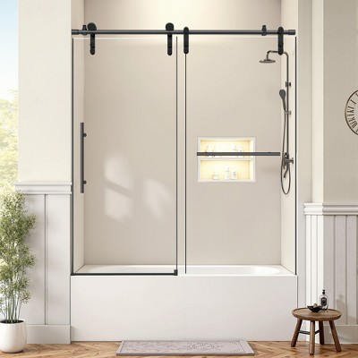 NicBex Single Sliding Shower Door for Bathroom