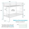 VECELO Metal Bunk Bed Over Twin, Industrial Bunkbeds with Ladder and Full-Length Guardrail - 3 of 4