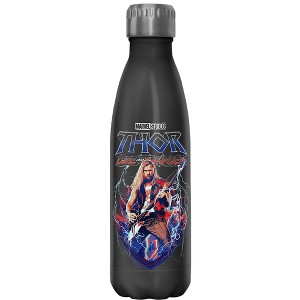 Marvel: Thor: Love and Thunder Thor Stormbreaker Electric Guitar Stainless Steel Water Bottle - 1 of 3