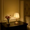 ALOADECOR Glam Cordless Table Lamp Touch Control with 3 Way Elegant Dimmable Rechargeable LED Lamp with Fabric Shade In Brass Finish - 3 of 4