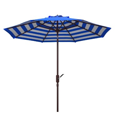 Athens Inside Out Striped 9Ft Crank Auto Tilt Umbrella - PAT8007 - Safavieh