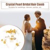 Unique Bargains Women's Bride Wedding Rhinestone Hair Combs 4 Pcs - 4 of 4
