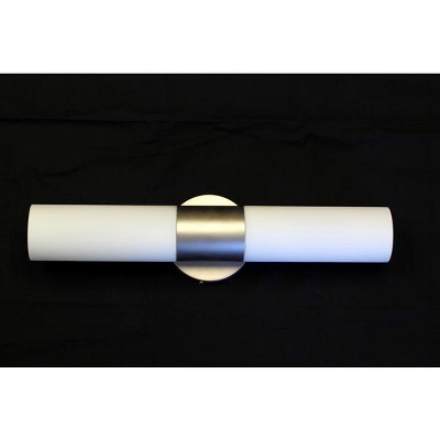 Aqueous Brushed Steel Dimmable LED Vanity Sconce