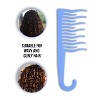 XO Curls Shower Detangling Hair Comb (Blue), Wide Tooth Comb , Comb with Hook for Easy Hanging in Shower, Hair Comb for Curly & Wavy Hair - 2 of 4