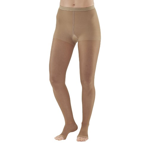 Footless Compression Tights for Women Circulation 20-30mmHg - Beige, Large