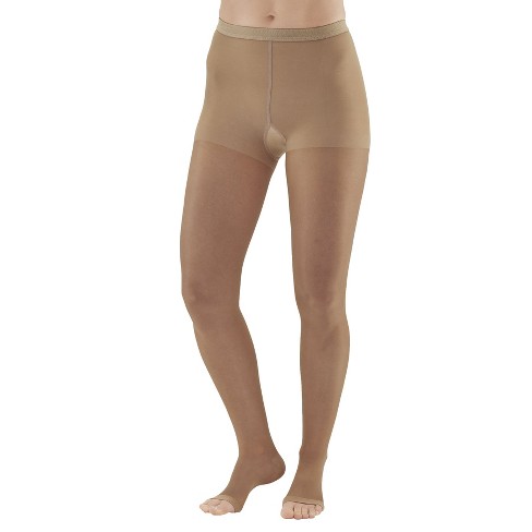 Footless Compression Tights for Women Circulation 20-30mmHg - Beige, Large  