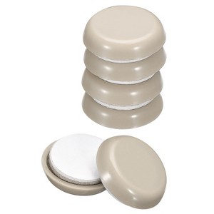 Unique Bargains Plastic Self-adhesive Smooth Round Carpeted Tile Vinyl Furniture Sliding Pad - 1 of 4
