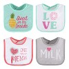 The Peanutshell Baby Girl Terry Bibs, 16 Pack for Feeding, Teething, or Drooling|Girl Foods/Neutral - 3 of 4