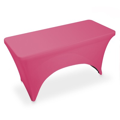 Lann's Linens Fitted Tablecloths for Rectangular Tables - Wedding, Banquet, Trade Show Polyester Cloth Fabric Cover