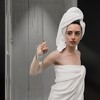 Bi-Fold Semi-Frameless Glass Shower Doors, 1/4'' ANSI Certified Clear Tempered Glass Screen, Reversible Installation, Hinged Shower Door for Bathroom - 3 of 4