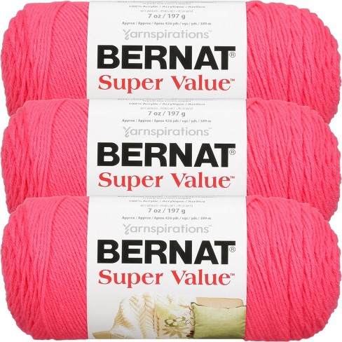 Bernat Super Value PEONY PINK 7 Oz/197 G/440 Yds 
