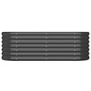 vidaXL Garden Raised Bed Powder-coated Steel 44.9"x15.7"x14.2" Anthracite - 3 of 4