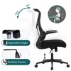 Grungis Office Chair with Flip-up Armrests,Modern Desk Chair with Lumbar Support for Adult,Student,Gray - 4 of 4