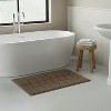 Knightsbridge Stylish And Comfortable All Season Traditional New Tile Design Cotton Bath Rug 24" X 40" Stone - 2 of 4