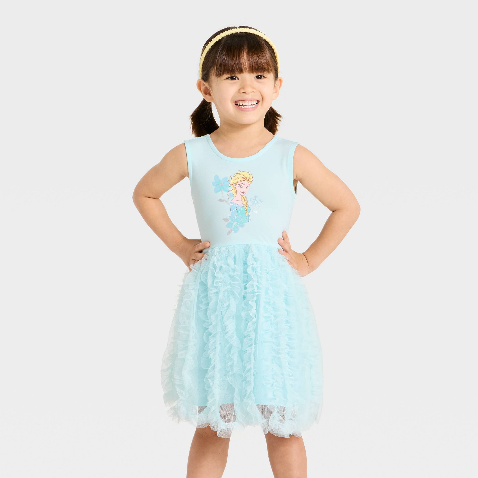 Toddler Girls' Disney Frozen Elsa Tulle Ballerina Dress - Blue