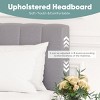 FURNIinspire Beds Modern Queen Size Bed Frame Iron Platform Bed with Soft Headboard, Wooden Bed Board Bedroom Furniture, Grey, 81.77"*59.84"*45.23" - 4 of 4