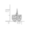 Black Bow Jewelry 14k White Gold Petite Comedy and Tragedy Charm - 4 of 4