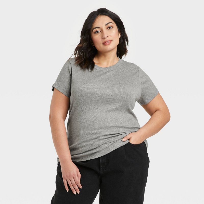 Women's Short Sleeve Ribbed 2pk Bundle T-Shirt - A New Day™, 2 of 6
