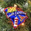 Old World Christmas 4.0 Inch State Of South Carolina Light House Beach Tree Ornaments - 3 of 3