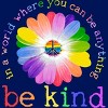 Junior's Design By Humans In A World Where You Can Be Anything Be Kind Lgbt By DragonTee T-Shirt - Royal Blue - X Large - 2 of 3