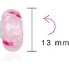 Sterling Silver & Murano Glass Charm Set - Translucent Floral Swirl Spacers for Bracelets - 3 of 4