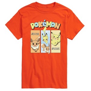 Men's - Pokémon - Pikachu and Eevee Pastel Short Sleeve Graphic T-Shirt - 1 of 4