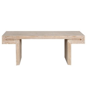VYNXARIA Industrial Coffee Table with Rustic Finish and Dual-Tier Design - 1 of 4