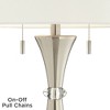 360 Lighting Rachel Modern Table Lamps Set of 2 with Square Riser 29 1/2" Tall Silver Metal White Drum Shade for Bedroom Living Room Bedside Family - 3 of 4