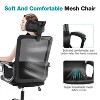 High Back Ergonomic Swivel Office Chair with Adjustable Headrest and Lumbar Support, High Swivel Executive Chair for Home Office-The Pop Home - 4 of 4