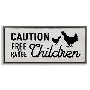 Stupell Industries Caution Free Range Children, 31" x 14" - 1 of 4