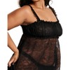 Adore Me Women's Maddy Babydoll Lingerie - 4 of 4
