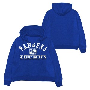 NHL New York Rangers Girls' Long Sleeve Hooded Sweatshirt - 1 of 3