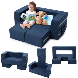 Jojoka Kids Play Sofa Set, 3-Piece Modular Convertible Toddler Couch and Floor Sofa for Children’s Room and Playroom - 1 of 4