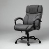 Mshliw Big and Tall 500lbs Office Chair with Wide Seat, Adjustable Height, Tilt, Linen Upholstery & Swivel Wheels for Home Office - 2 of 4