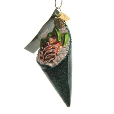 Old World Christmas 3.75" Sushi Hand Roll Ornament Seaweed Rice  -  Tree Ornaments