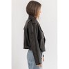 Women's LEATHER BUCKLE JACKET - OLIVACEOUS - 2 of 4