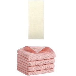REGALWOVEN 5 Pack Soft Absorbent Waffle Cotton Bathroom Hand Towel Set 13" x 30" - 1 of 4