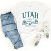 Simply Sage Market Utah Forest Scene Short Sleeve Tee - L - White - 3 of 4