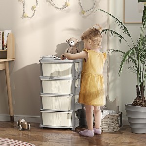 Whisen 3 Tier Kids Storage Unit, 9 Drawer Chest Toy Organizer Plastic Bins, Perfect Gift for Boys Girls Toddlers - 1 of 4