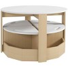 INFURNIC Kids Table Sets 5 Piece Toddler Table and Chairs Set with Storage for Art and Crafts, White, 30.7"*30.7"*19.3" - 3 of 4
