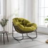 DSVIMOY Outdoor Rattan Rocking Chair, Padded Cushion Rocker Recliner Chair Outdoor for Front Porch, Living Room, Olive, 43.7"*37.2"*31.5" - 2 of 4